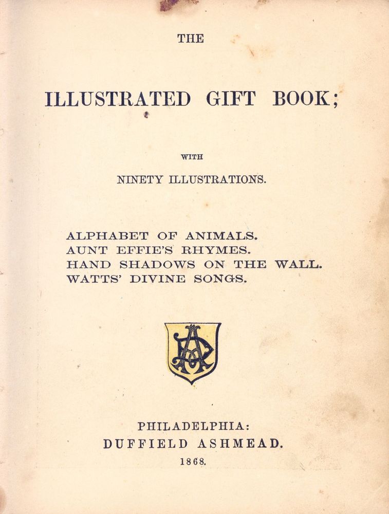 Scan 0001 of Illustrated gift book : Alphabet of animals, Aunt Effie