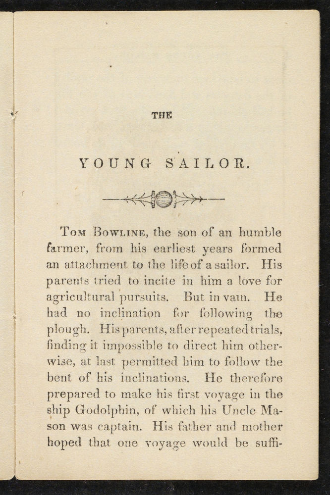 Scan 0005 of The young sailor, or, The sea-life of Tom Bowline