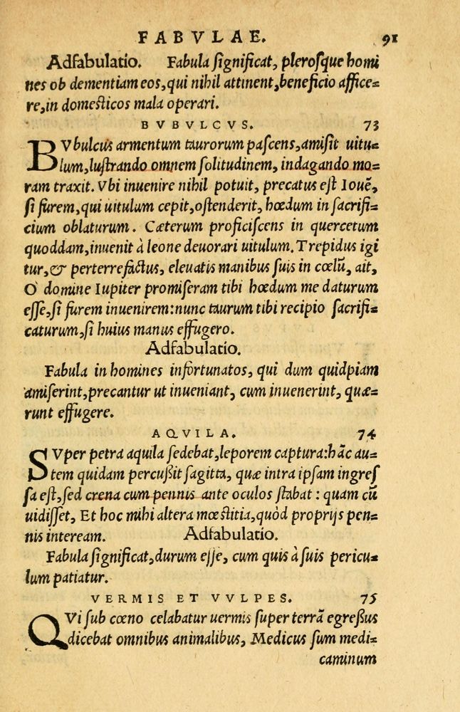 Scan 0095 of Aesopi Phrygis et aliorum fabulae