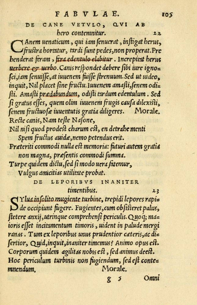Scan 0109 of Aesopi Phrygis et aliorum fabulae