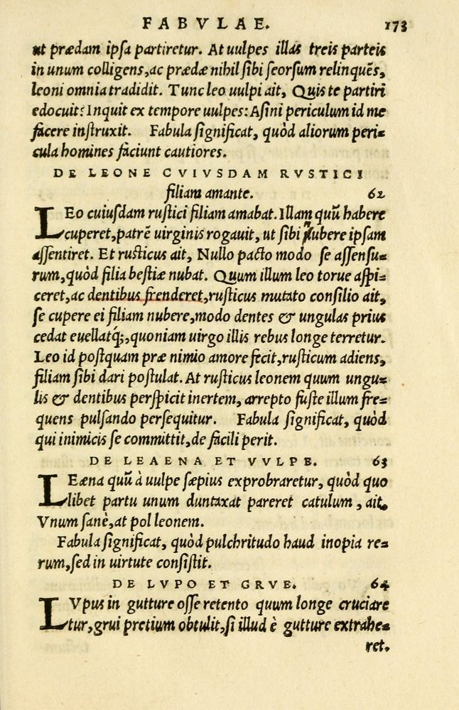 Scan 0147 of Aesopi Phrygis et aliorum fabulae