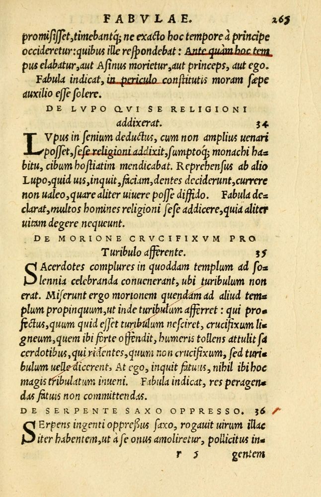 Scan 0239 of Aesopi Phrygis et aliorum fabulae