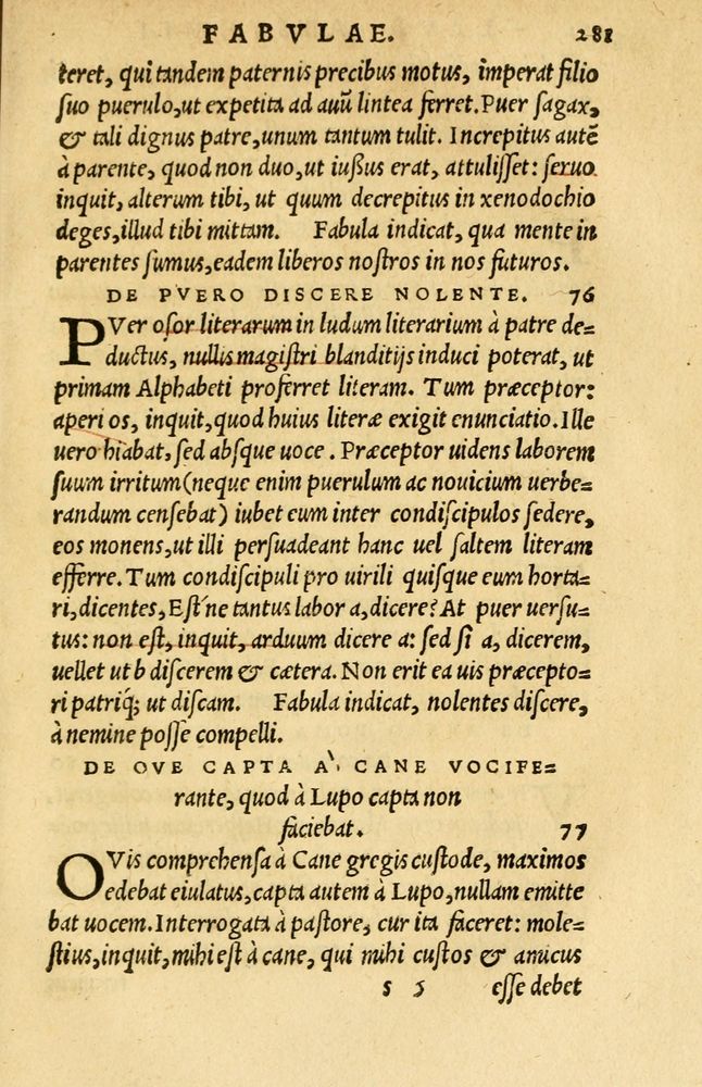 Scan 0255 of Aesopi Phrygis et aliorum fabulae