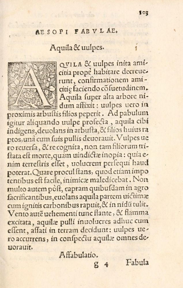 Scan 0111 of Aesopi Phrygis Fabulae græce et latinè