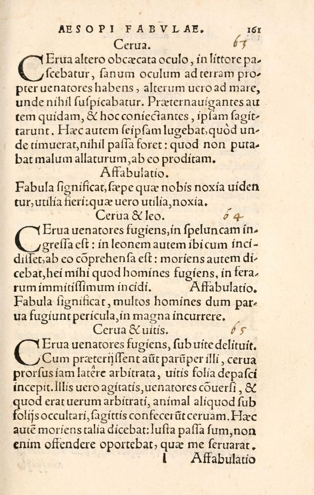 Scan 0169 of Aesopi Phrygis Fabulae græce et latinè