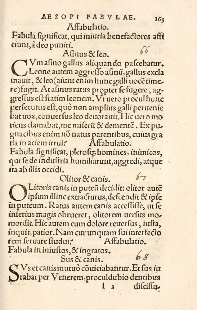 Scan 0171 of Aesopi Phrygis Fabulae græce et latinè