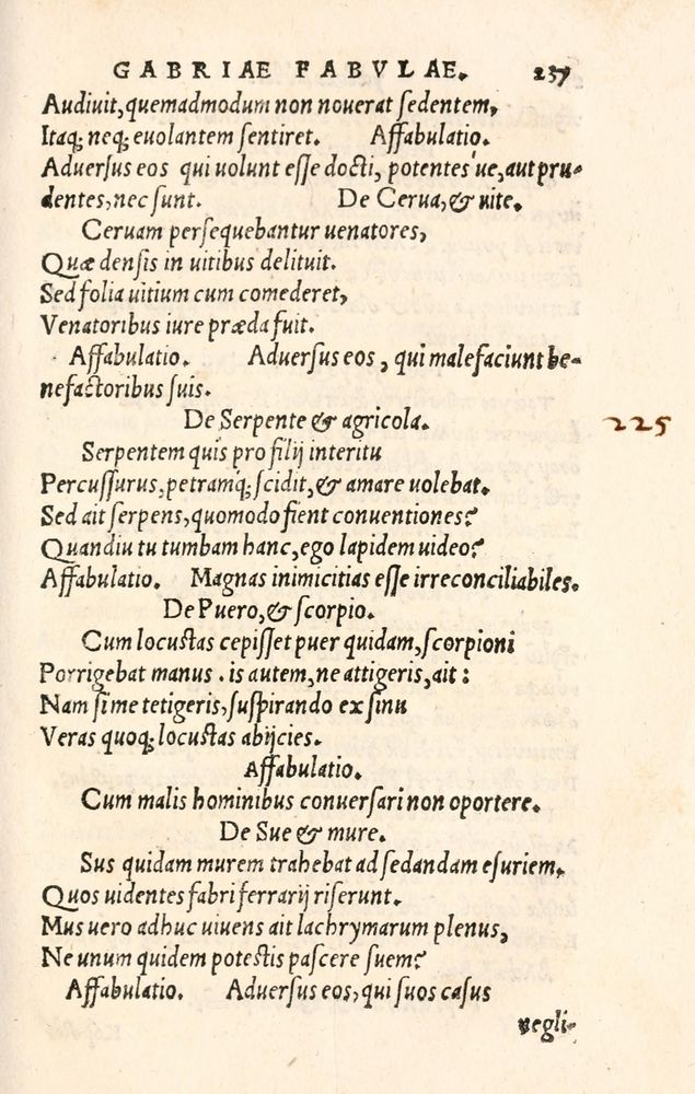 Scan 0245 of Aesopi Phrygis Fabulae græce et latinè