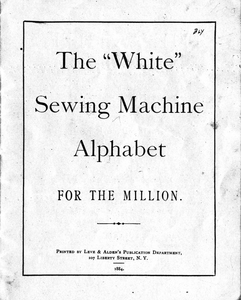 Scan 0003 of The "White" sewing machine alphabet for the million
