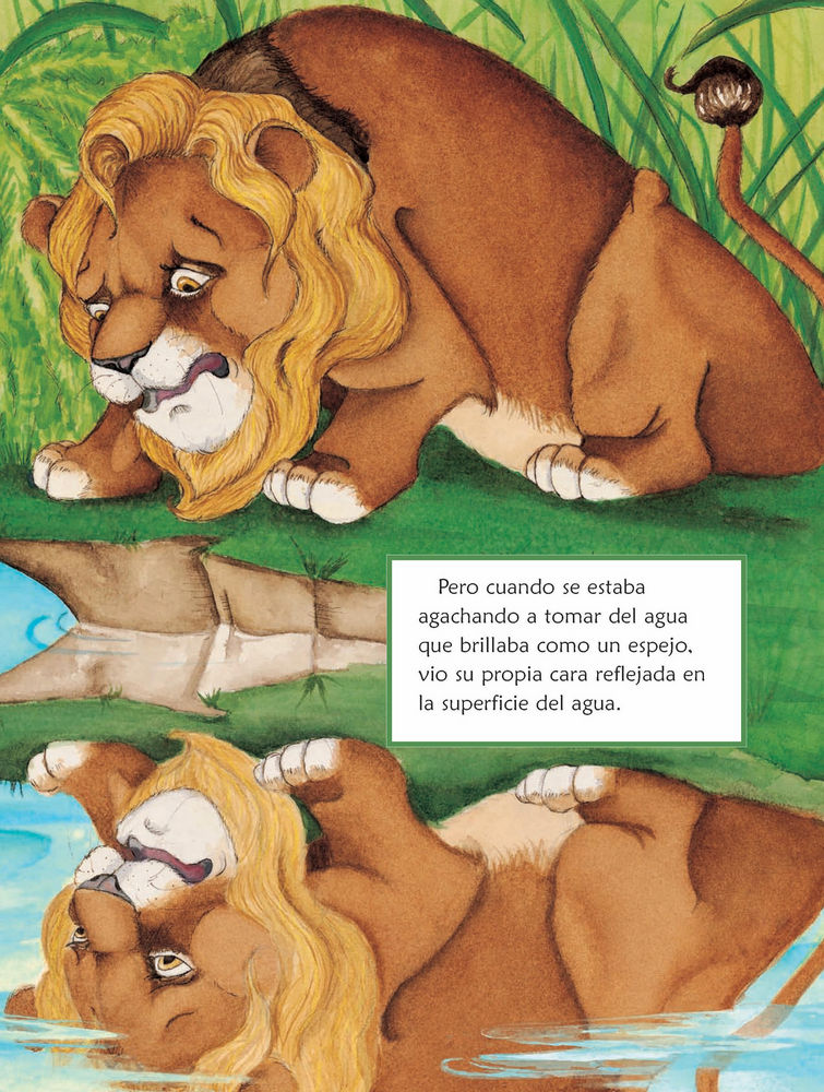 Scan 0021 of The lion who saw himself in the water = El león que se vio en el agua