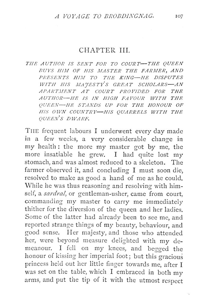 Scan 0155 of Travels into several remote nations of the world by Lemuel Gulliver, first a surgeon and then a captain of several ships, in four parts ..