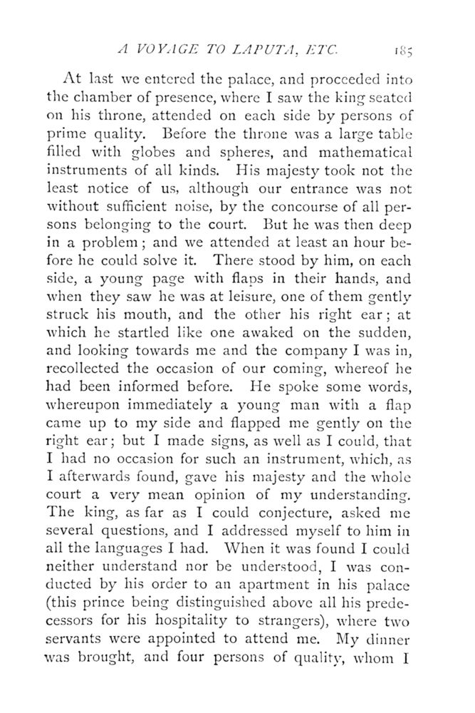 Scan 0233 of Travels into several remote nations of the world by Lemuel Gulliver, first a surgeon and then a captain of several ships, in four parts ..