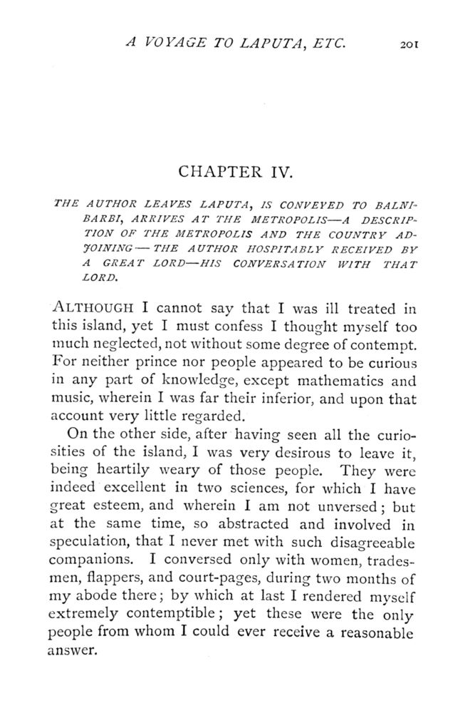 Scan 0249 of Travels into several remote nations of the world by Lemuel Gulliver, first a surgeon and then a captain of several ships, in four parts ..