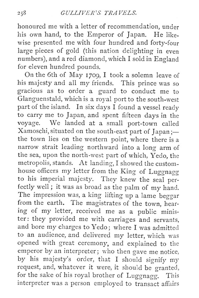 Scan 0308 of Travels into several remote nations of the world by Lemuel Gulliver, first a surgeon and then a captain of several ships, in four parts ..